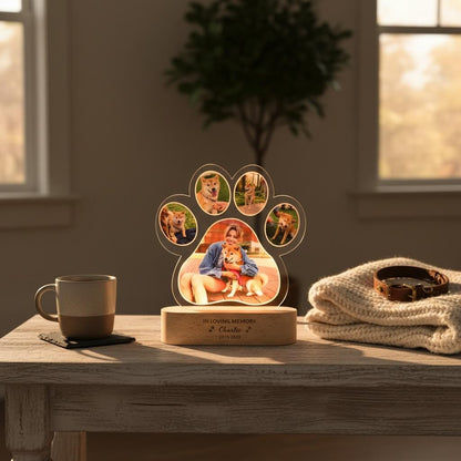 Personalized Paw Memory Lamp