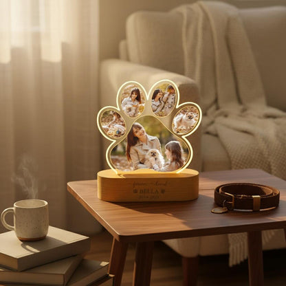 Personalized Paw Memory Lamp